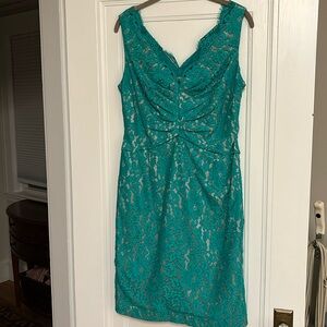 Eliza J green lace dress